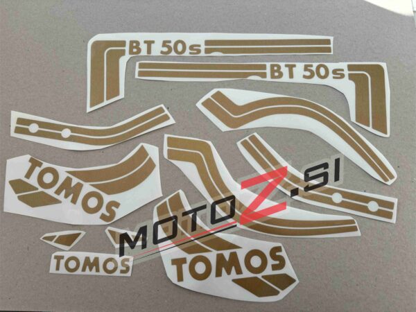 Tomos BT50s zlate barve nalepke