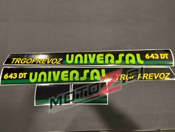 Universal 643DT nalepke