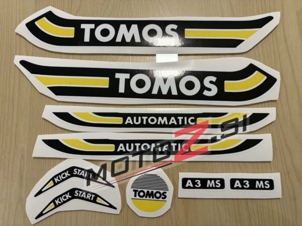 Tomos A3 rumene nalepke